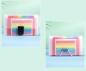 Preview: Großhandel B2B Mini Regenbogen A6 Sortierordner Mehrfach Sortiermappen Tasche